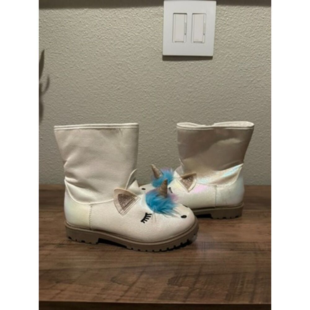 Cat & Jack Unicorn Girl Boots Size 13
